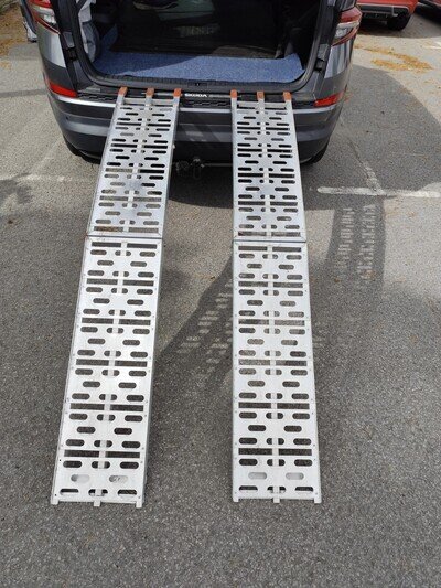 Pair Of Heavy Duty Folding Aluminium Loading Ramps for Quad, ATV, Motorcycle