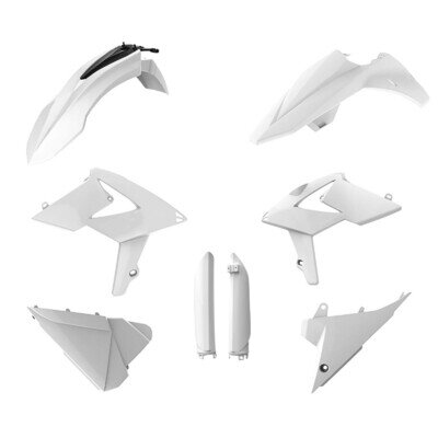 Polisport Beta Plastic Kit with Fork Guards RR ENDURO 2013 - 2017, White