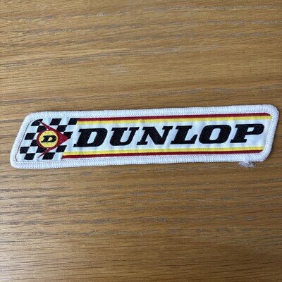2x 6"/150CM OLD SCHOOL DUNLOP SEW ON EMBROIDERED JACKET LOGOS MOTOCROSS MX BMX