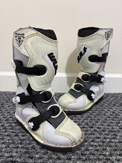 WULFSPORT Motocross MX Motor Cross Boots Kids Youth UK 9 - EU 27