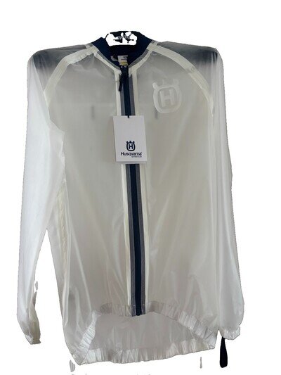 Adults Husqvarna Rain Jacket Motocross Mx Men’s Small Transparent Brand New