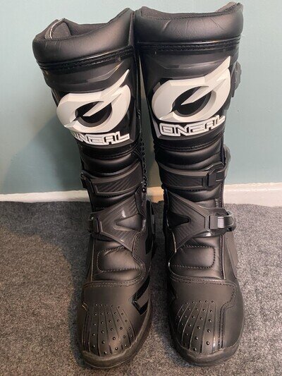 O’NEAL RSX MX BOOTS Size UK6 Black Motocross Enduro Off Road Boots NEW