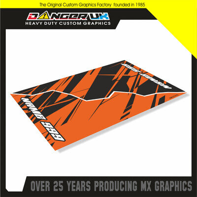 Bike Mat CUSTOM MOTOCROSS MX ENDURO PIT BIKE FLOOR GARAGE NAME & NUMBER