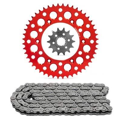 Sprocket and Chain Kit 14T 48 T 520 Non-Ring for KTM EXC-F SX Motocross XC-F Red