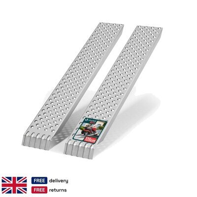 Steel Van Loading Ramps 400kg Non-Slip Heavy Duty Motorcycle ATV Lawnmower 135cm