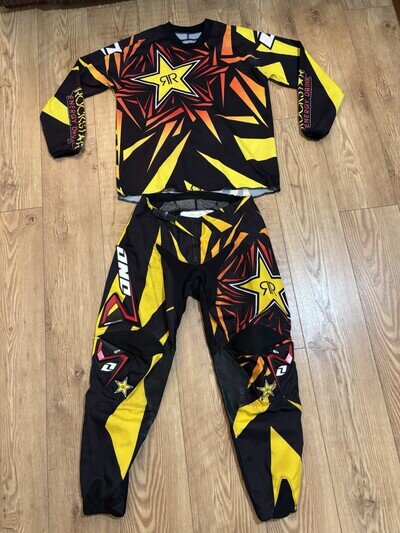 ONE INDUSTRIES ROCKSTAR Motocross MX Motor Cross Kit Pants Jersey - 32”- MEDIUM