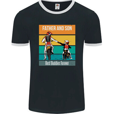 Motocross Father & Son Fathers Day Mens Ringer T-Shirt FotL