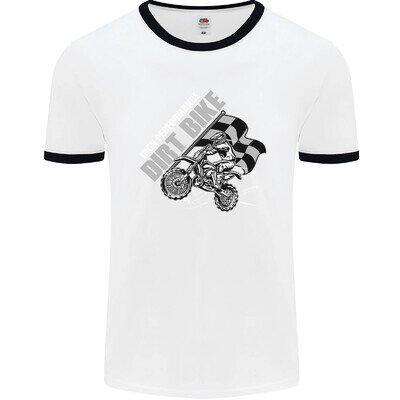 Motocross Dirt Bike MotoX Scrambling Mens Ringer T-Shirt