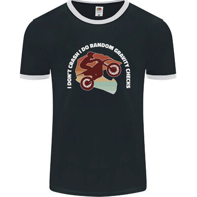 Funny Motocross Scrambling Dirt Bike Motorbike Mens Ringer T-Shirt FotL