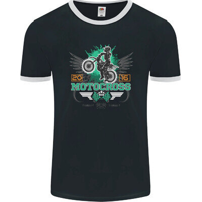 Motocross 2016 Motorbike Motorcycle Mens Ringer T-Shirt FotL