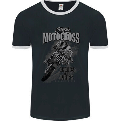 Extreme Motocross Dirt Bike MotoX Motosport Mens Ringer T-Shirt FotL