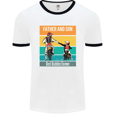 Motocross Father & Son Fathers Day Mens Ringer T-Shirt