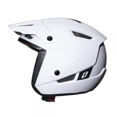 JITSIE HT1 SOLID TRIALS BIKE OPEN FACE HELMET WHITE GREAT QUALITY. NEW FOR 2025