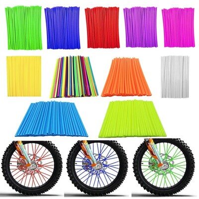 72Pcs Wheel Rim Spoke Wrap Kit Cover Motocross Dirt Pit Bike Enduro | Colours