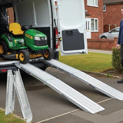 VEHICLE LOADING RAMP HEAVY DUTY 200KG CAPACITY FOLDING MOTORBIKE BIKE ACCESS UK