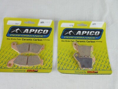 Honda CR125 02-07 front & rear brake pads apico 041 176 motocross