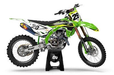 Kawasaki Motocross MX Decals Graphics Sticker Kit Zorix - KX KLX KFX