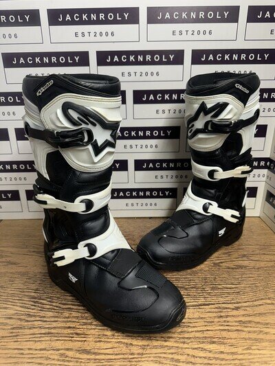 Alpinestars Tech 3 Motocross MX Boots Black White Size UK 11 - US 12 - EU 47