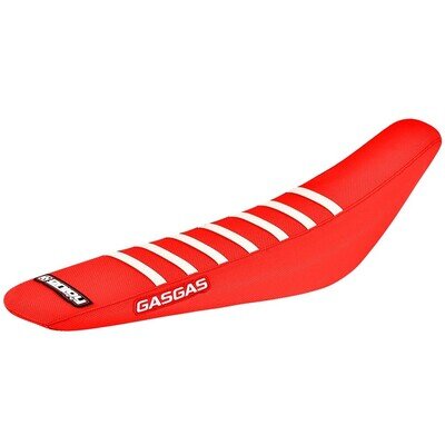 Gas Gas MC MCF EC ECF 2024 Ribbed Gripper Seat Cover Red White Motocross