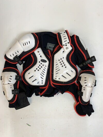 MX XTRM Body Armor Black Red Motocross Chest Protector Vest[b.A0]
