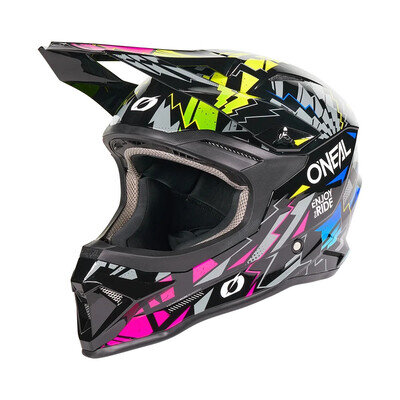 O'Neal 1SRS Kids Stixx Black Multi V.27 Motocross Helmet ACU Approval ECE 22.06