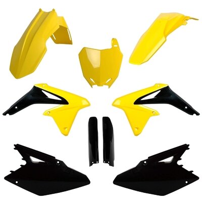 Polisport Suzuki Plastic Kit RMZ 450 2008 2017 OEM Yellow Black Motocross