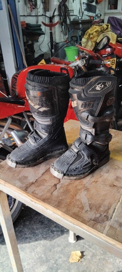Wulfsport Cub Trials Kids Motocross Boots Youth Black EU 28 UK 7 kid Juinior