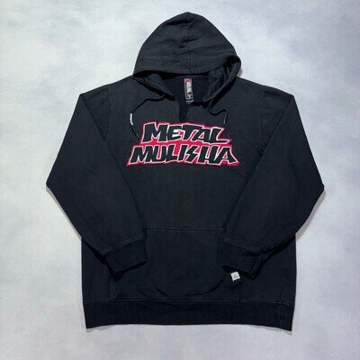 Metal Mulisha Hoodie Men's XL Black Embroidered Sweatshirt Skull Motocross Y2K