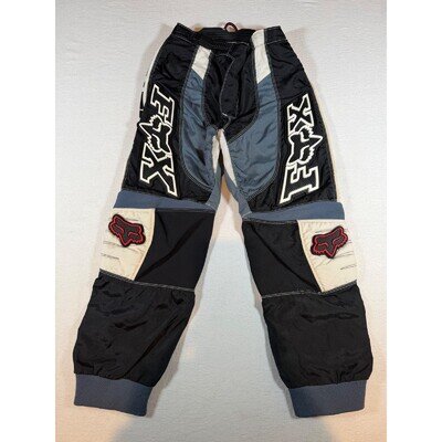 Fox Racing 180 Kids Motocross Pants Black Grey White Size 10 26 Dirt Bike Riding