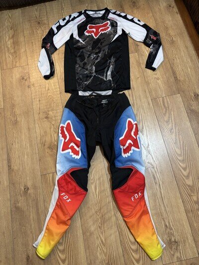 FOX RACING Motocross MX Motor Cross Kit Pants Jersey - 30”- SMALL