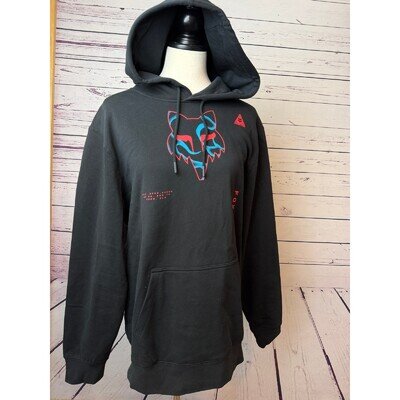 Fox Racing Hoodie Withered Large Black Pullover Sweatshirt Mens 31599 Motocross