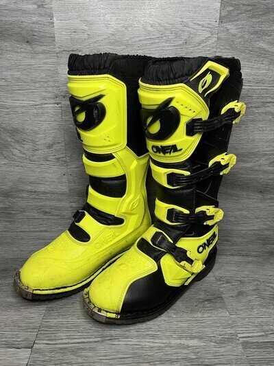 O'Neal Rider MX Motocross Men’s Off Road neon Boots Size EU41 US8