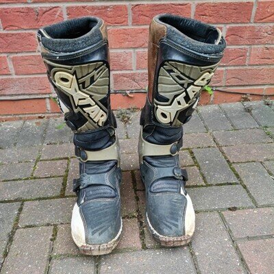 Oxstar TCX Comp White Motocross Boots Size UK 10. Eu size 46