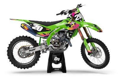 Kawasaki Motocross MX Decals Graphics Sticker Kit Toxic - KX KLX KFX
