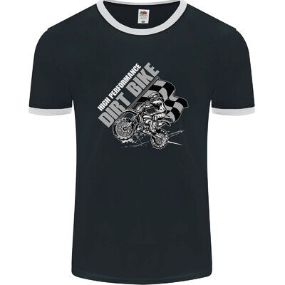 Motocross Dirt Bike MotoX Scrambling Mens Ringer T-Shirt FotL