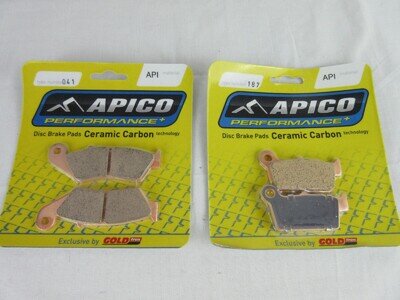 Yamaha YZ250 03-07 front & rear brake pads 041 187 apico motocross
