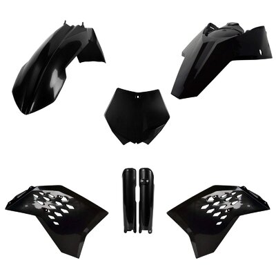 Polisport KTM Plastic Kit SX SXF 2007 ONLY Black Motocross Fairings