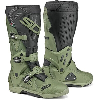 Sidi Crossair Army Black Motocross Boots UK 12 EU47 Lightweight MX Enduro 2318