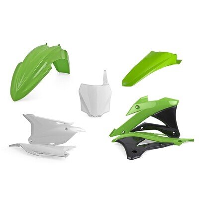 Kawasaki Plastic Kit KX 85 / 100 2014 - 2021 OEM Green 90696 Motocross Polisport