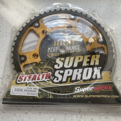 Supesprox Sprocket For Suzuki Kawasaki Moto Cross Bike Chain 520 Teeth 52 Gold