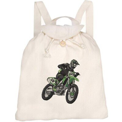 'Motocross Dirt Bike' Canvas Rucksack / Backpack (RK00045821)