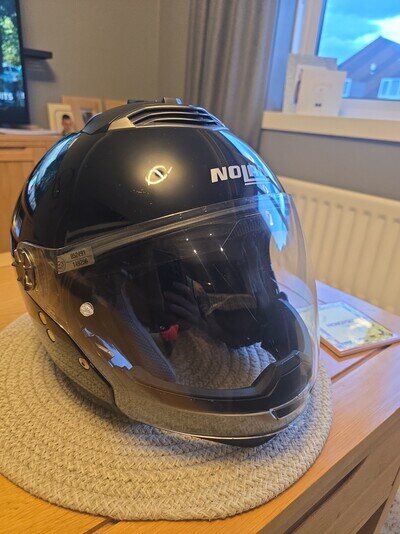 Nolan N43 Classic N-Com Motorbike Motorcycle Helmet Lined - Matt Black - XL