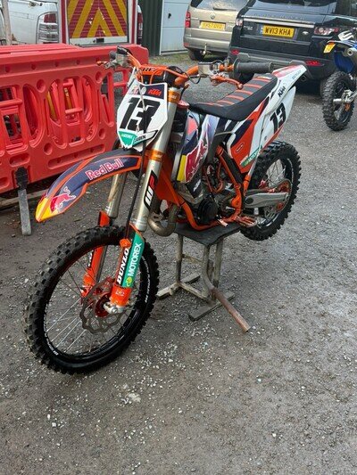 A fully race-tuned 2015 KTM 85 SX is a high-performance youth motocross machine