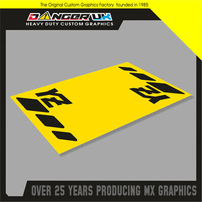 MOTOCROSS BIKE PADDOCK GARAGE PIT MAT RETRO YZ YELLOW-BLACK