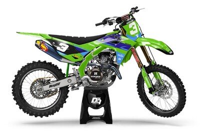 Kawasaki Motocross MX Decals Graphics Sticker Kit Zavix - KX KLX KFX