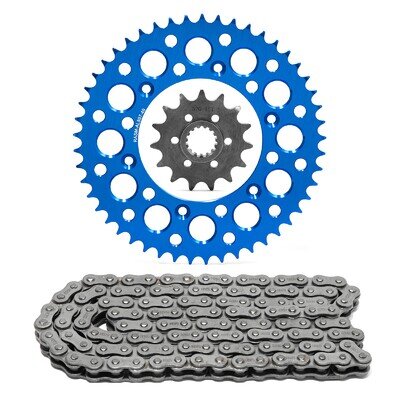 520 Non O-Ring 15 T 49T Chain Sprocket Kit for EXC-F XC-W SX Motocross SX-F Blue