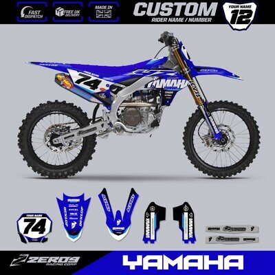 YAMAHA MOTOCROSS GRAPHICS CUSTOM MX GRAPHICS DECAL KIT YZ YZF BLUE BLUE