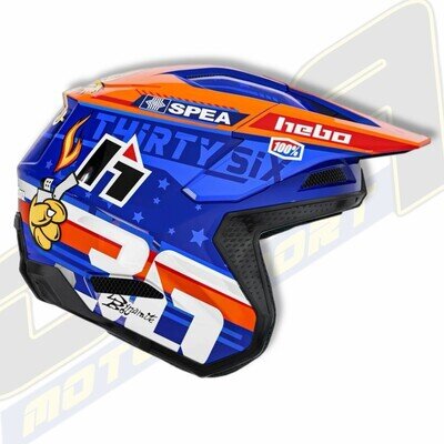 NEW HEBO ZONE PRO Trials Off Road Motorcycle Open Face Helmet - TONI BOU REPLICA
