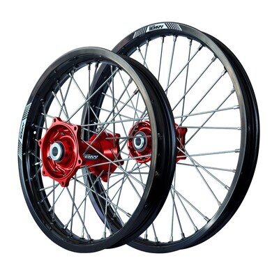 ENVY Motocross MX & Enduro Wheel Set GAS-GAS EC MC EX 21-27 red Hub Black Rims