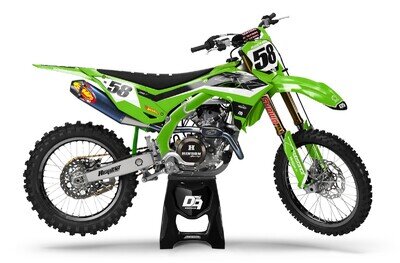 Kawasaki Motocross MX Graphics Decal Sticker Kit Kryz | KX KXF KLX All Models